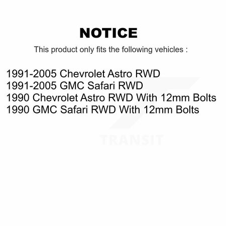 Tor Front Left Steering Idler Arm For Chevrolet Astro GMC Safari RWD TOR-K6365T